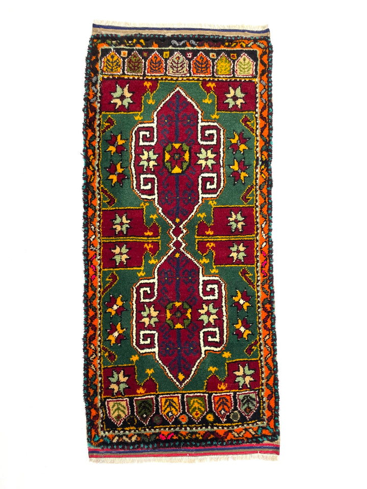 Vintage Turkish Entryway Rug 57 cm x 125 cm (1’9” FT X 4’1” FT) - Y010065