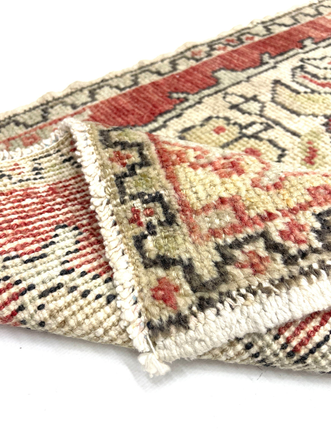 Vintage Turkish Hand-Knotted Rug 50 Cm X 82 Cm (1’7’’ FT X 2’7’’ FT) – Y010036