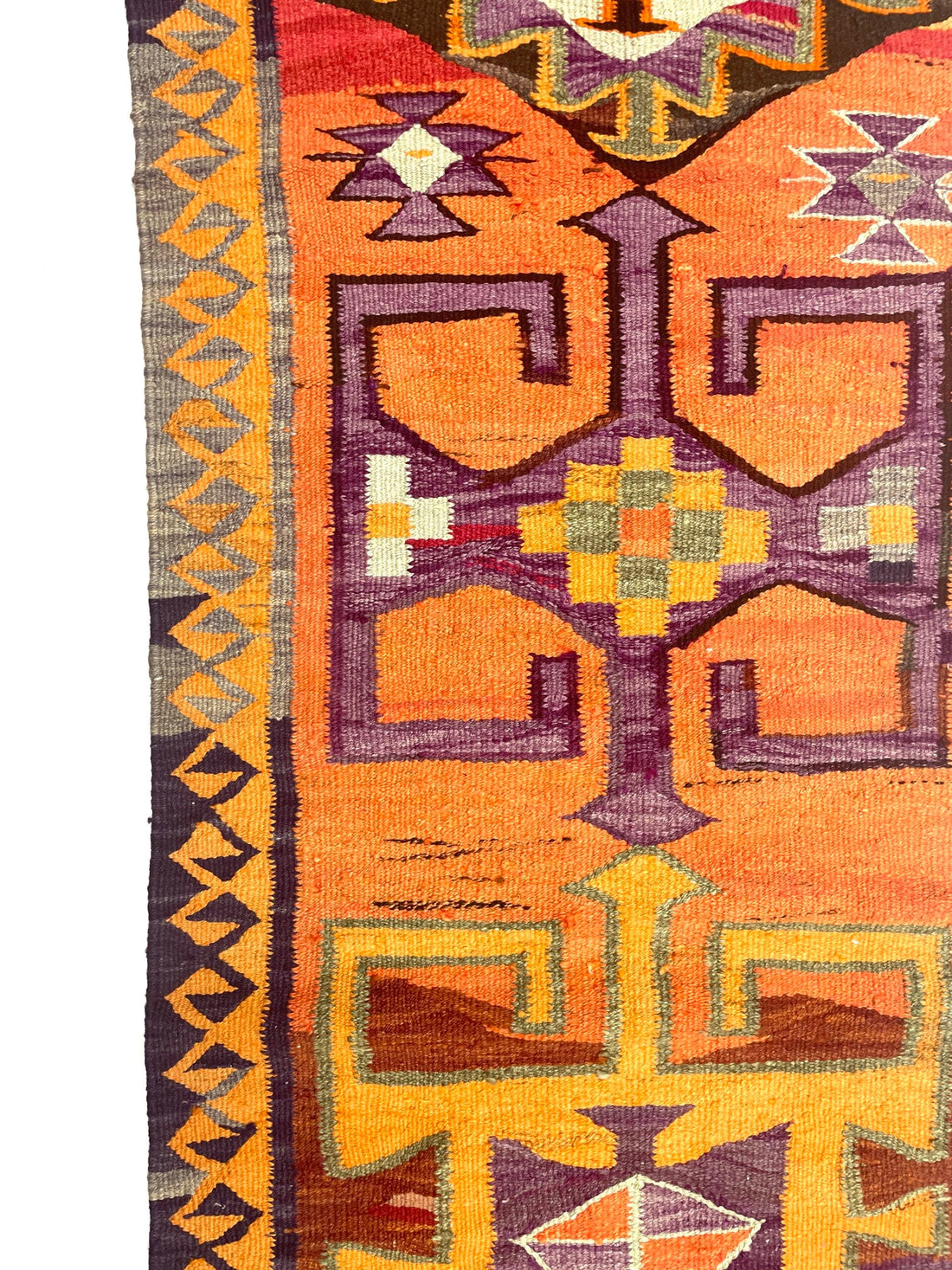 Vintage Turkish Kilim Runner Rug 98 cm x 305 cm (3’2” FT X 10 FT) - R010001