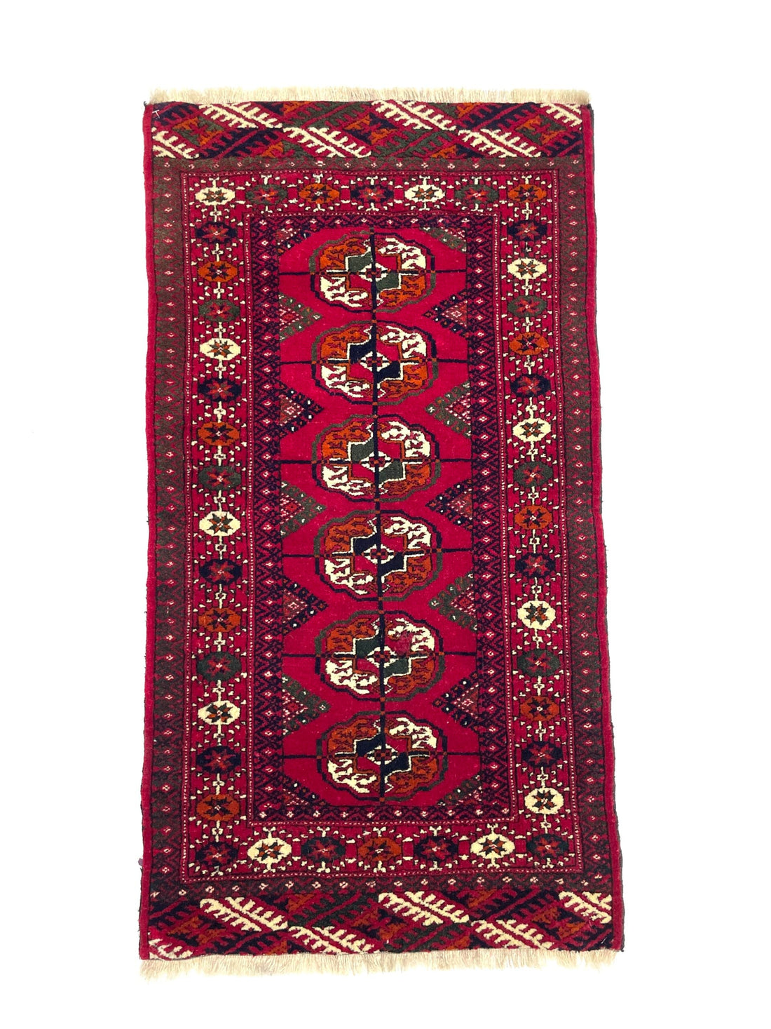 Vintage Turkoman Entryway Rug 53 cm x 98 cm (1’7” FT X 3’2” FT) - Y010069
