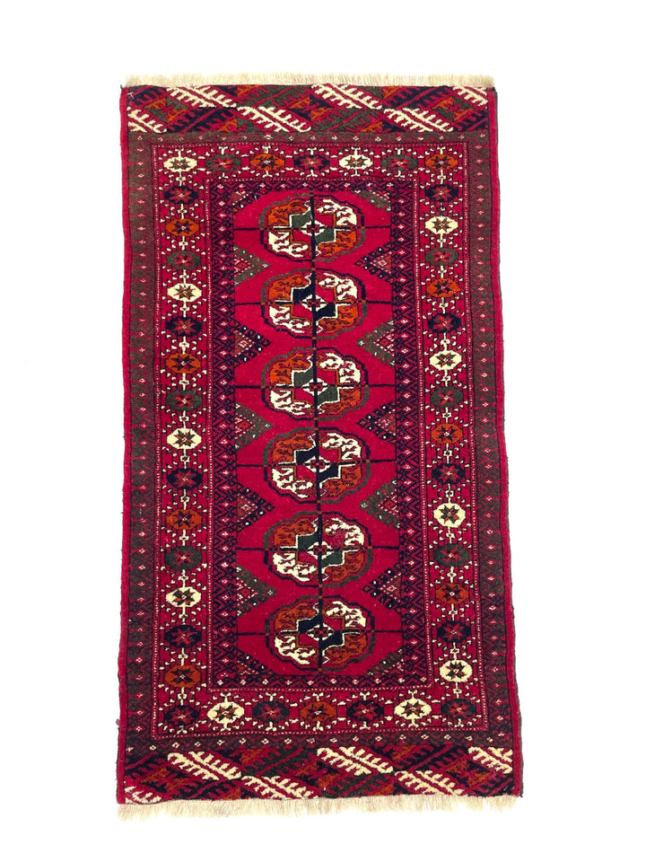 Vintage Turkoman Entryway Rug 53 cm x 98 cm (1’7” FT X 3’2” FT) - Y010069