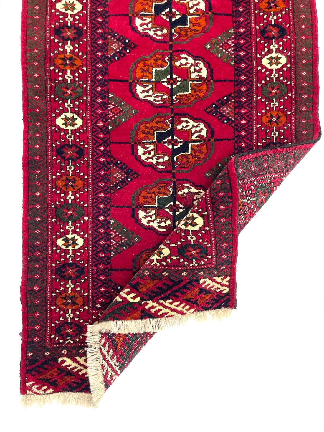 Vintage Turkoman Entryway Rug 53 cm x 98 cm (1’7” FT X 3’2” FT) - Y010069