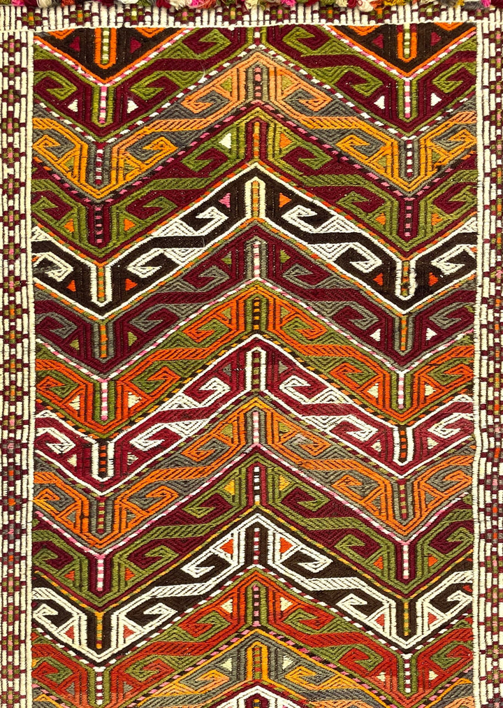 Vintage Yoruk Jijim Kilim Rug 77 cm x 135 cm (2’5” FT x 4’4” FT) - 0010020