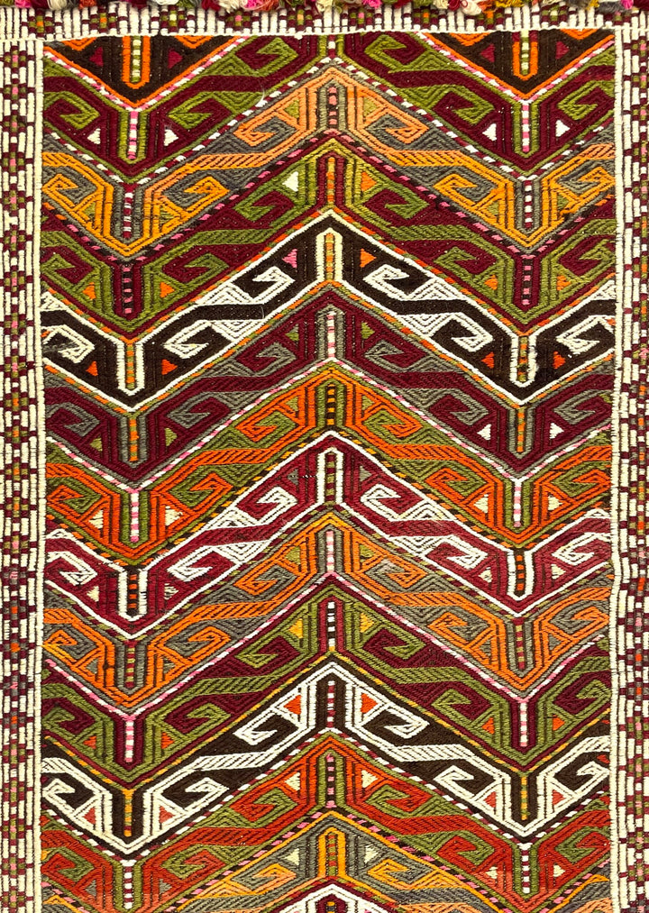 Vintage Yoruk Jijim Kilim Rug 77 cm x 135 cm (2’5” FT x 4’4” FT) - 0010020
