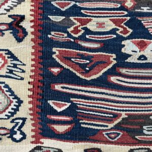 Mid-Century Senneh Kilim Rug