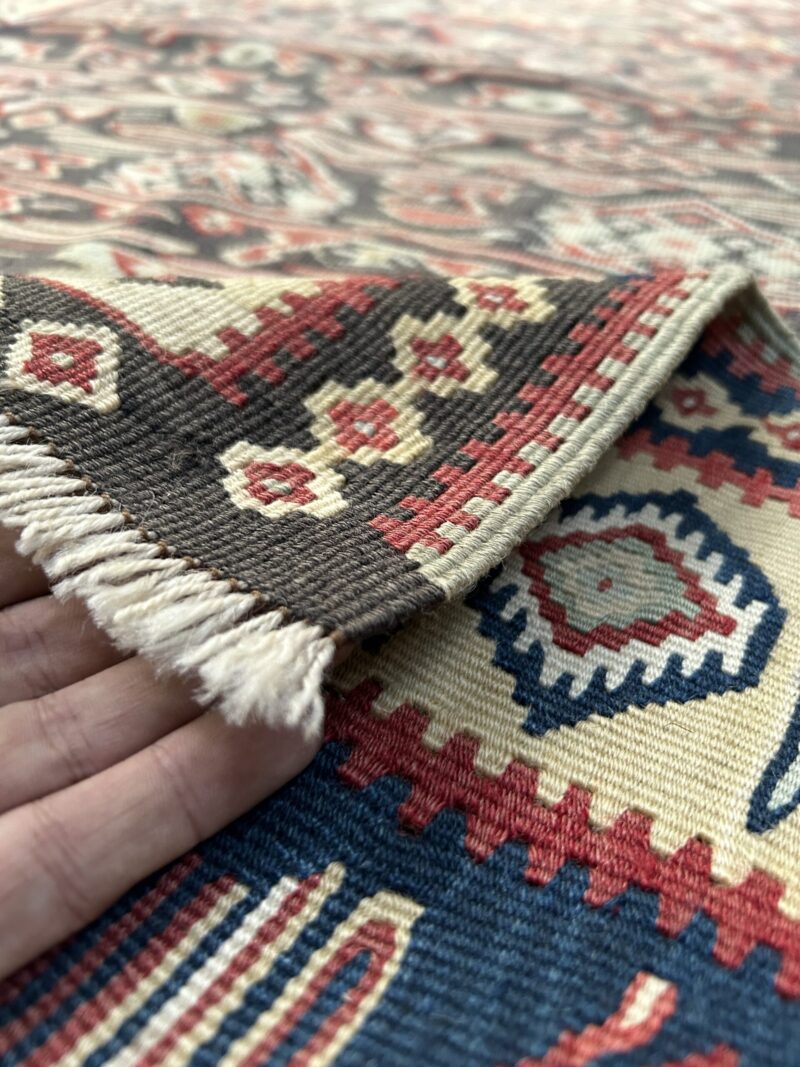 Mid-Century Senneh Kilim Rug