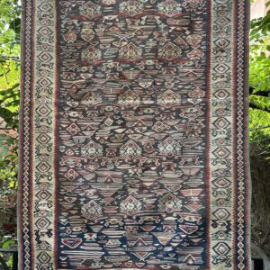 Mid-Century Senneh Kilim Rug