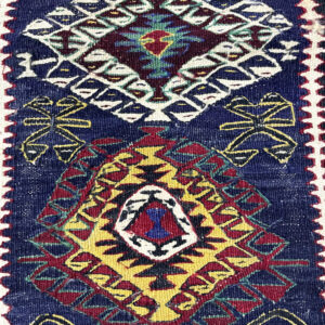 Vintage Konya Nuzumla Kilim Rug 82 cm x 107 cm - 0010001