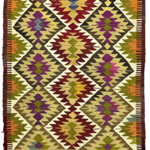 Vintage Multicolor Kilim Rug 88 cm x 125 cm - 0010007