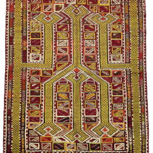 Vintage Antalya Kilim Rug 94 cm x 132 cm - 0010003