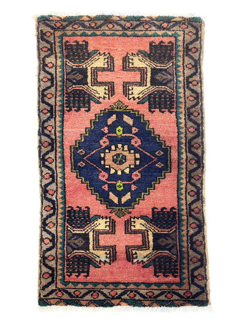 vintage-anatolian-small-handmade-rug-52-cm-x-99-cm-y010033 Vintage Anatolian Small Handmade Rug 52 cm x 99 cm (1'7" x 3'2" FT) - Y010033