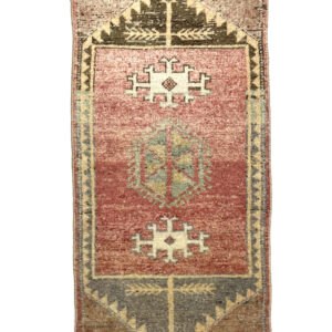Vintage Anatolian Small Handmade Rug 52 cm x 99 cm (1'7" x 3'2" FT) - Y010033