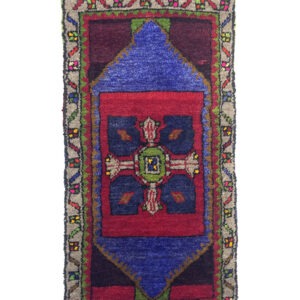 vintage-anatolian-small-rug-43-cm-x-55-cm-y010018 Vintage Anatolian Small Hand-Knotted Rug 51 Cm X 109 Cm (1’7′′ X 3’6′′ FT) – Y010048