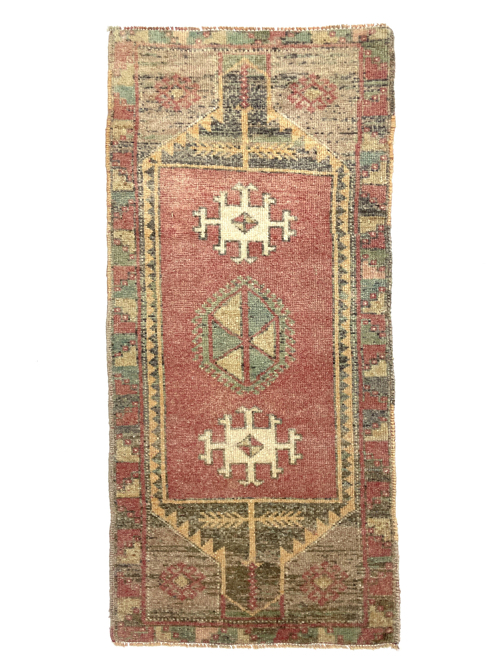 Vintage Anatolian Small Rug 46 cm x 112 cm (1'5" x 3'65" FT) - Y010023