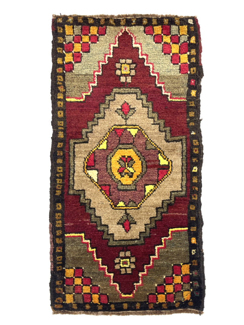 vintage-anatolian-small-rug-48-cm-x-106-cm-y010014 Vintage Anatolian Small Rug 48 cm x 106 cm (1'6" x 3'5" FT) - Y010014