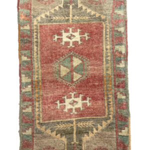 Vintage Anatolian Small Handmade Rug 52 cm x 99 cm (1'7" x 3'2" FT) - Y010033