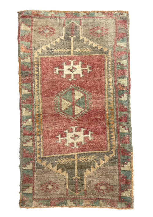 Vintage Anatolian Small Rug 50 cm x 112 cm (1'7" x 3'7" FT) - Y010027