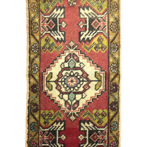 vintage-anatolian-small-rug-50-cm-x-97-cm-y010016 Vintage Anatolian Small Hand-Knotted Rug 51 Cm X 109 Cm (1’7′′ X 3’6′′ FT) – Y010048