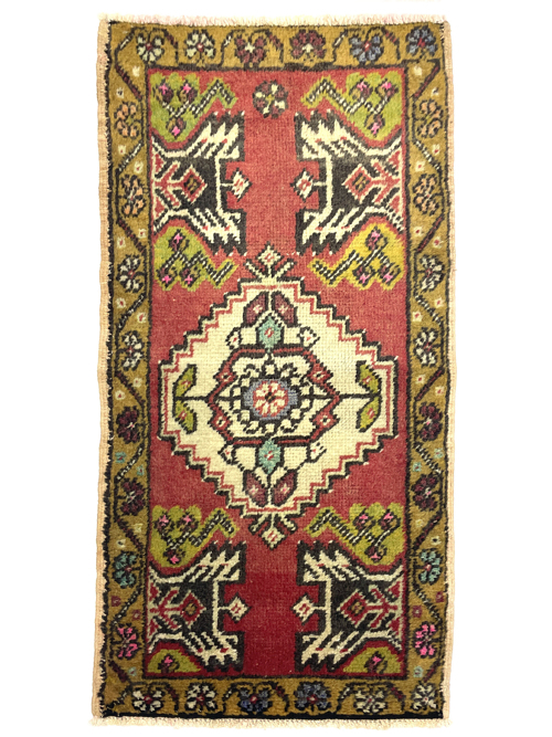 Vintage Anatolian Small Rug 50 cm x 97 cm (1'6" x 3'1" FT) - Y010016