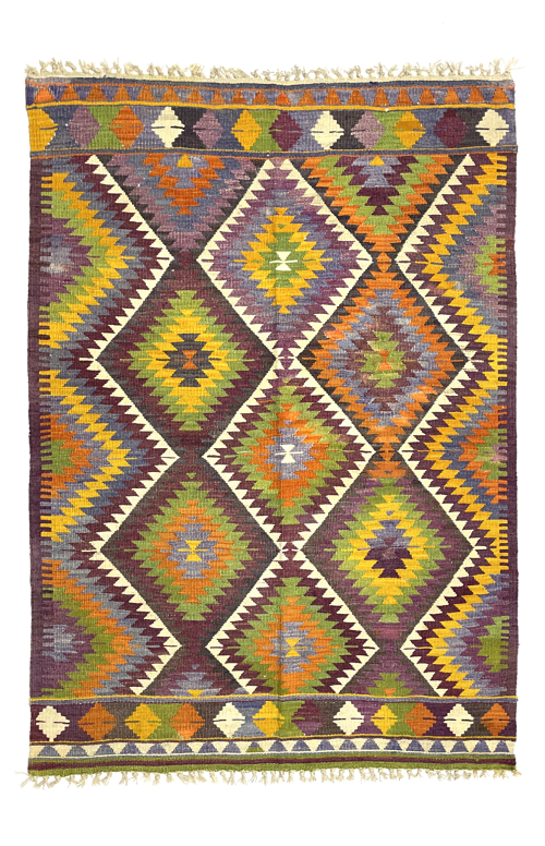 Vintage Barak Kilim Rug 123 cm x 180 cm (4’ X 5’9” FT) - 0020010