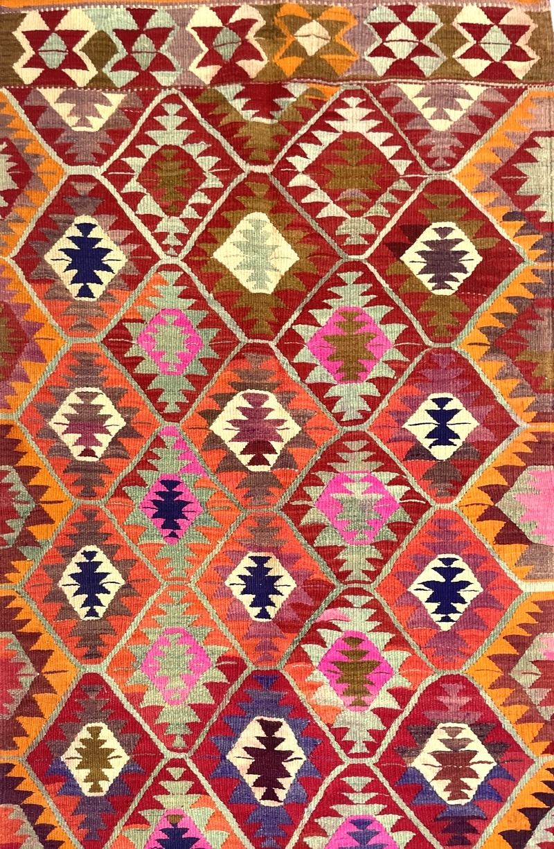 Vintage Barak Kilim Rug 92 cm x 167 cm (3 x 5'5” FT) - 0010023