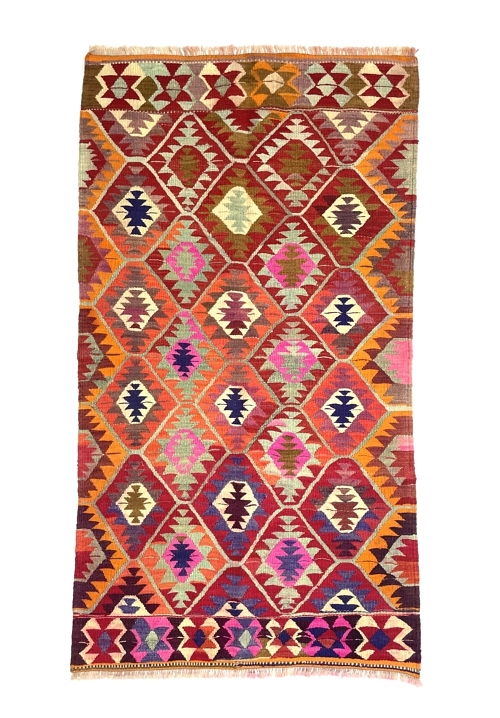 Vintage Barak Kilim Rug 92 cm x 167 cm (3 x 5'5” FT) - 0010023