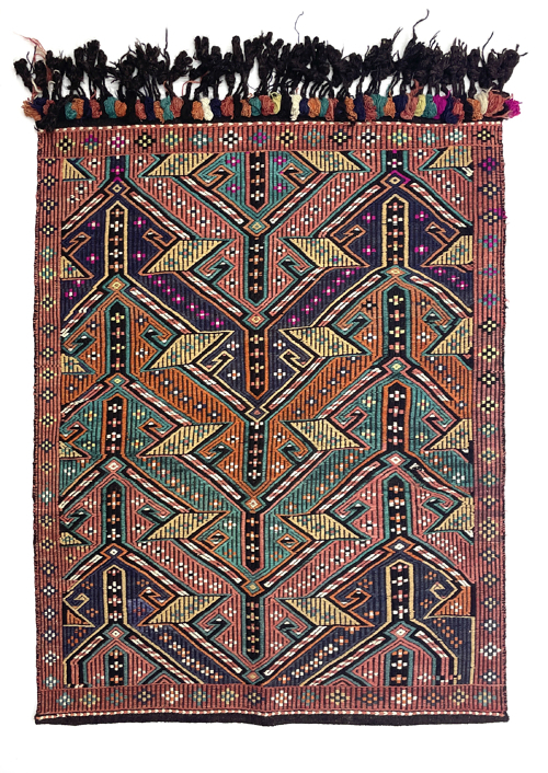 vintage-embroidered-turkish-kilim-rug-90-cm-x-122-cm-0010030 Vintage Embroidered Turkish Kilim Rug 90 cm x 122 cm (3 X 4 FT) - 0010030