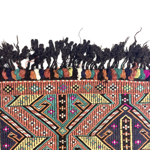 Vintage Embroidered Turkish Kilim Rug 90 cm x 122 cm (3 X 4 FT) - 0010030