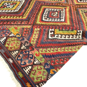 vintage-fethiye-large-kilim-rug-160-cm-x-260-cm-0030008-10 Vintage Fethiye Large Kilim Rug 160 cm x 260 cm (5’2” X 8’5” FT) - 0030008