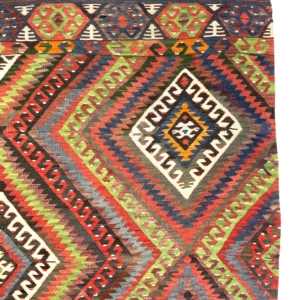 vintage-fethiye-large-kilim-rug-160-cm-x-260-cm-0030008-4 Vintage Fethiye Large Kilim Rug 160 cm x 260 cm (5’2” X 8’5” FT) - 0030008