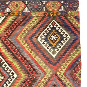 vintage-fethiye-large-kilim-rug-160-cm-x-260-cm-0030008-4 Vintage Fethiye Large Kilim Rug 160 cm x 260 cm (5’2” X 8’5” FT) - 0030008