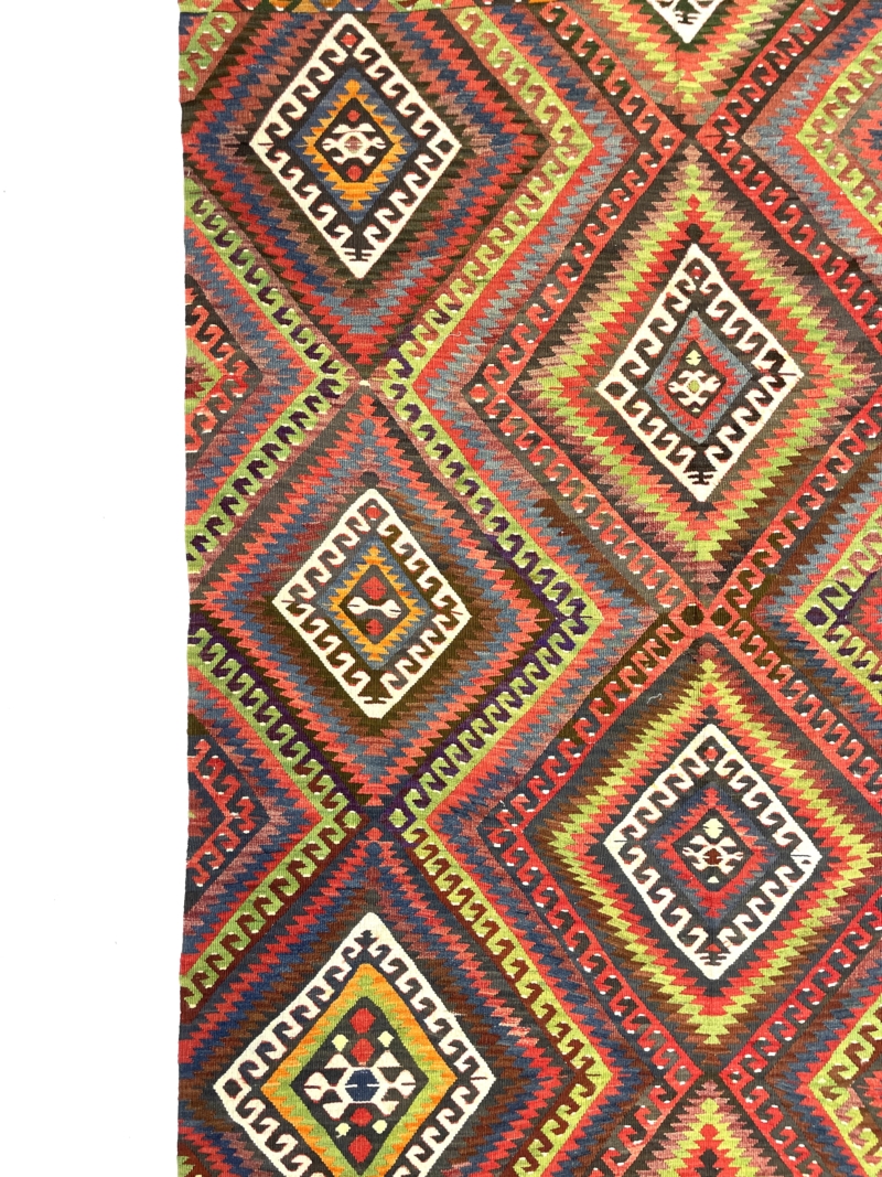 vintage-fethiye-large-kilim-rug-160-cm-x-260-cm-0030008-5 Vintage Fethiye Large Kilim Rug 160 cm x 260 cm (5’2” X 8’5” FT) - 0030008