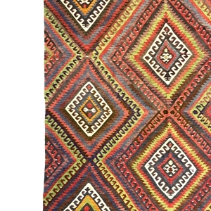 vintage-fethiye-large-kilim-rug-160-cm-x-260-cm-0030008-5 Vintage Fethiye Large Kilim Rug 160 cm x 260 cm (5’2” X 8’5” FT) - 0030008