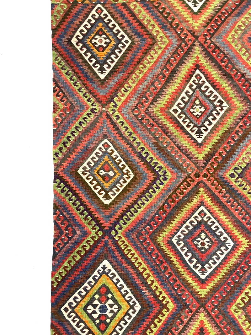vintage-fethiye-large-kilim-rug-160-cm-x-260-cm-0030008-5 Vintage Fethiye Large Kilim Rug 160 cm x 260 cm (5’2” X 8’5” FT) - 0030008