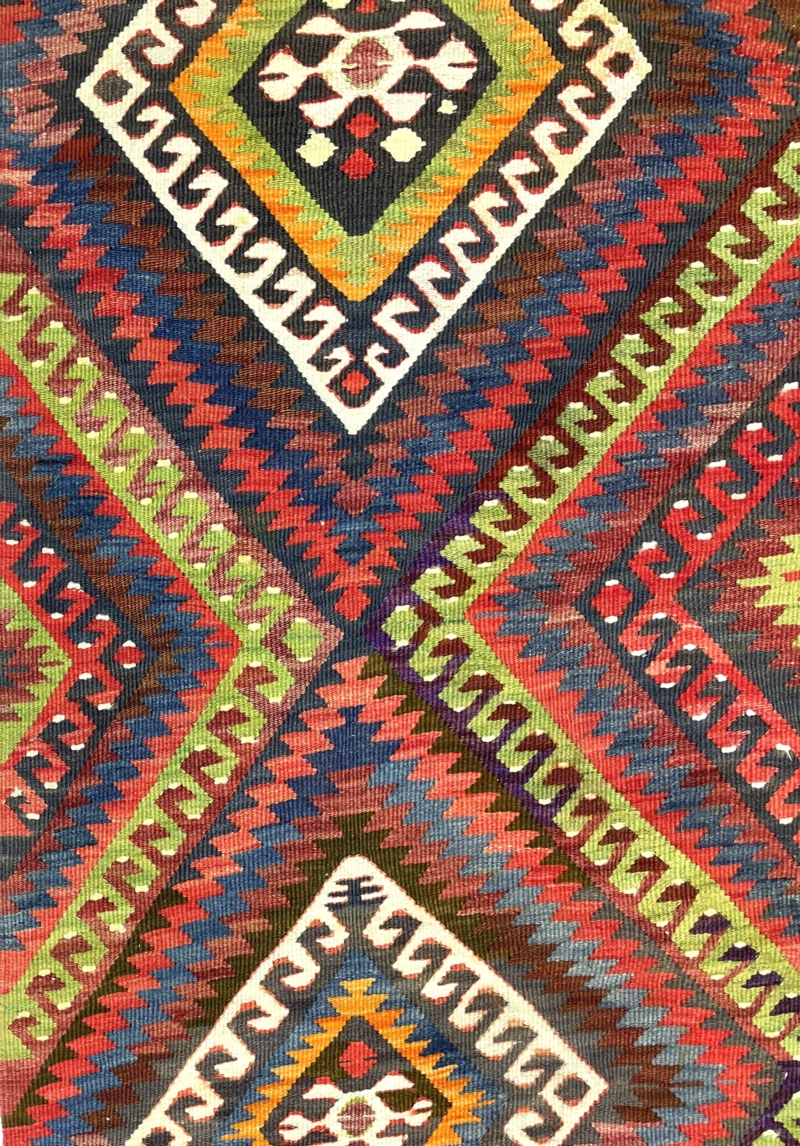 vintage-fethiye-large-kilim-rug-160-cm-x-260-cm-0030008-6 Vintage Fethiye Large Kilim Rug 160 cm x 260 cm (5’2” X 8’5” FT) - 0030008