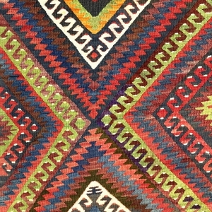 vintage-fethiye-large-kilim-rug-160-cm-x-260-cm-0030008-6 Vintage Fethiye Large Kilim Rug 160 cm x 260 cm (5’2” X 8’5” FT) - 0030008