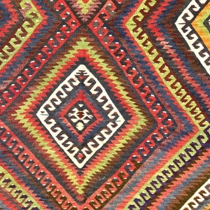 vintage-fethiye-large-kilim-rug-160-cm-x-260-cm-0030008-7 Vintage Fethiye Large Kilim Rug 160 cm x 260 cm (5’2” X 8’5” FT) - 0030008
