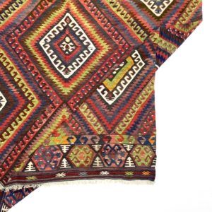 vintage-fethiye-large-kilim-rug-160-cm-x-260-cm-0030008-9 Vintage Fethiye Large Kilim Rug 160 cm x 260 cm (5’2” X 8’5” FT) - 0030008