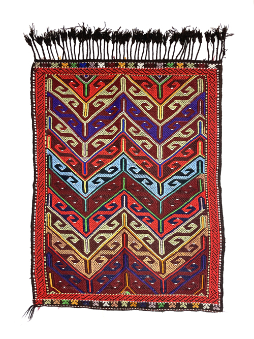 vintage-funky-cecim-kilim-rug-85-cm-x-122-cm-0010037 Vintage Funky Cecim Kilim Rug 85 cm x 122 cm (3 X 4 FT) - 0010037