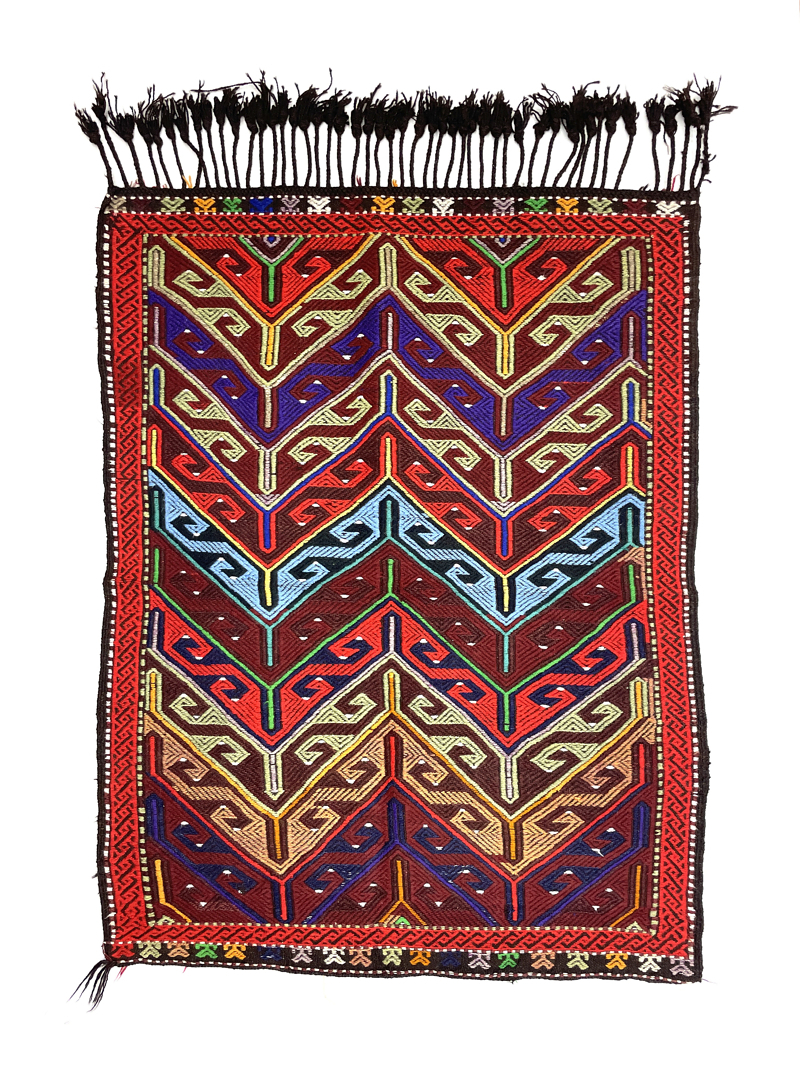 vintage-funky-cecim-kilim-rug-85-cm-x-122-cm-0010037 Vintage Funky Cecim Kilim Rug 85 cm x 122 cm (3 X 4 FT) - 0010037