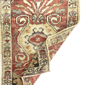 vintage-hand-knotted-small-turkish-rug-48-cm-x-76-cm-y010062-2 Vintage Hand-Knotted Small Turkish Rug 48 cm x 76 cm (1'5" FT X 2'5” FT) - Y010062