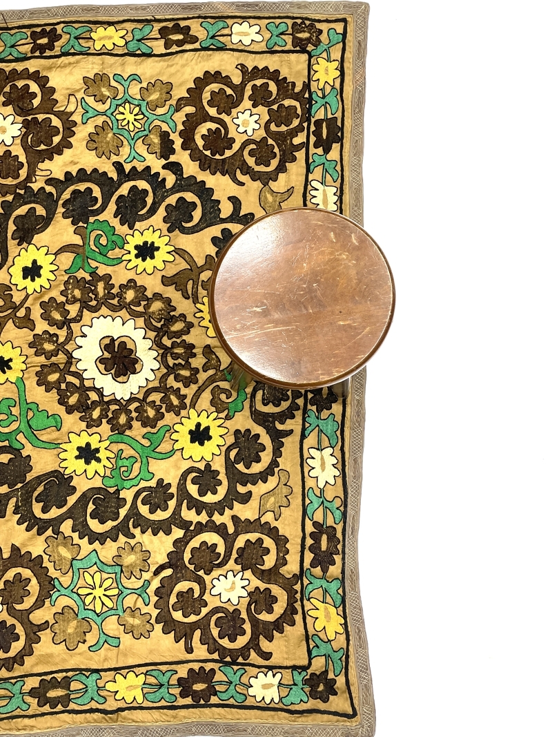 Vintage Handmade Traditional Suzani Textile Vintage Handmade Traditional Suzani Textile 112 CM x 160 CM (3’7” x 5’2” FT) - S010019