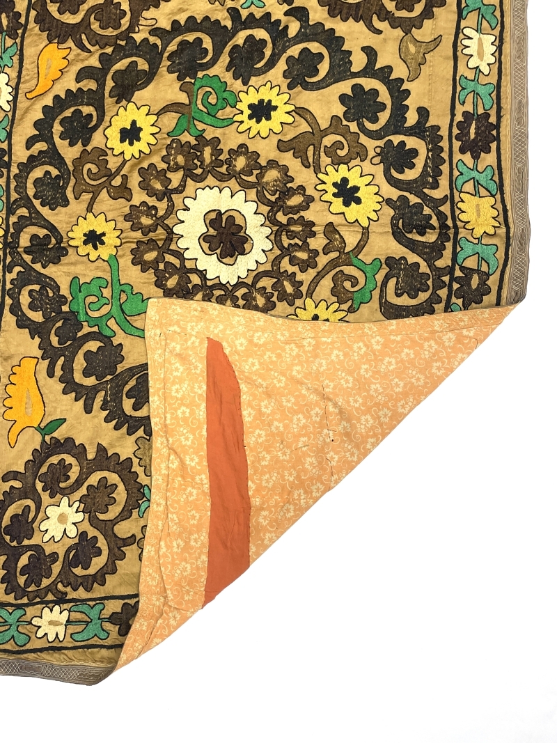 Vintage Handmade Traditional Suzani Textile Vintage Handmade Traditional Suzani Textile 112 CM x 160 CM (3’7” x 5’2” FT) - S010019