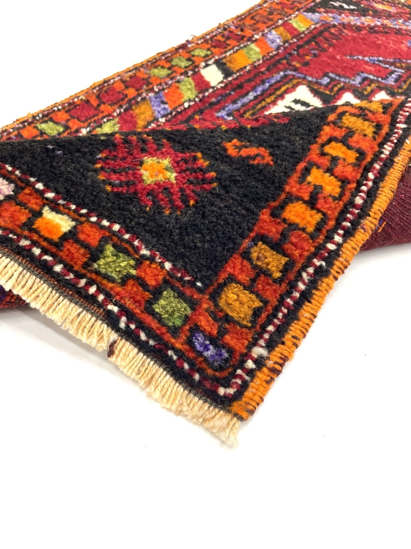 vintage-handwoven-doormat-size-rug-54-cm-x-97-cm-y010054-2 Vintage Handwoven Doormat Size Rug 54 Cm X 97 Cm (1’8′′ X 3’2′′ FT) – Y010054