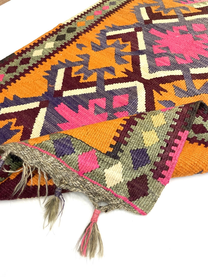 Vintage Kars Kilim Rug Vintage Kars Kilim Rug 86 cm x 123 cm (3 X 4 FT) - 0010040