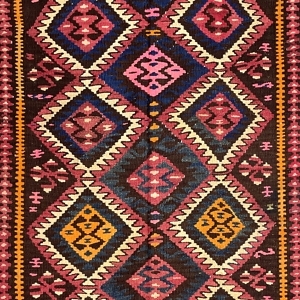 Vintage Kurdish Kilim Rug 110 cm x 230 cm (3’6” FT X 7’6” FT) - 0020015