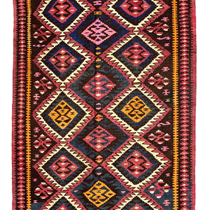 Vintage Kurdish Kilim Rug 110 cm x 230 cm (3’6” FT X 7’6” FT) - 0020015