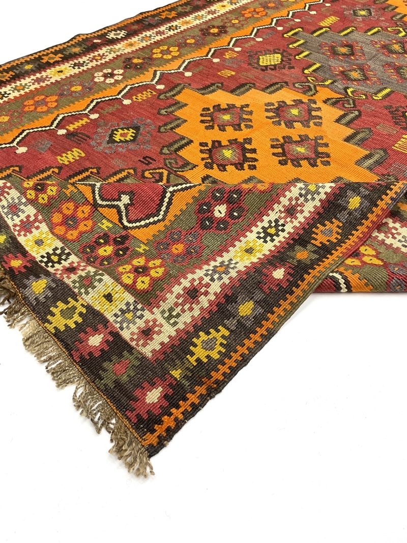 vintage-large-kars-kilim-rug-146-cm-x-314-cm-0030006-10 Vintage Large Kars Kilim Rug 146 cm x 314 cm (5 X 10 FT) - 0030006