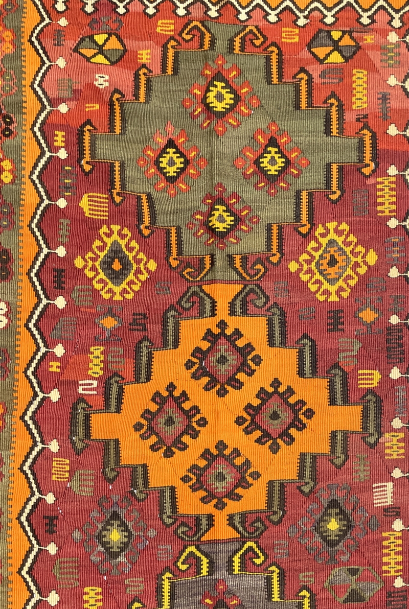 vintage-large-kars-kilim-rug-146-cm-x-314-cm-0030006-3 Vintage Large Kars Kilim Rug 146 cm x 314 cm (5 X 10 FT) - 0030006