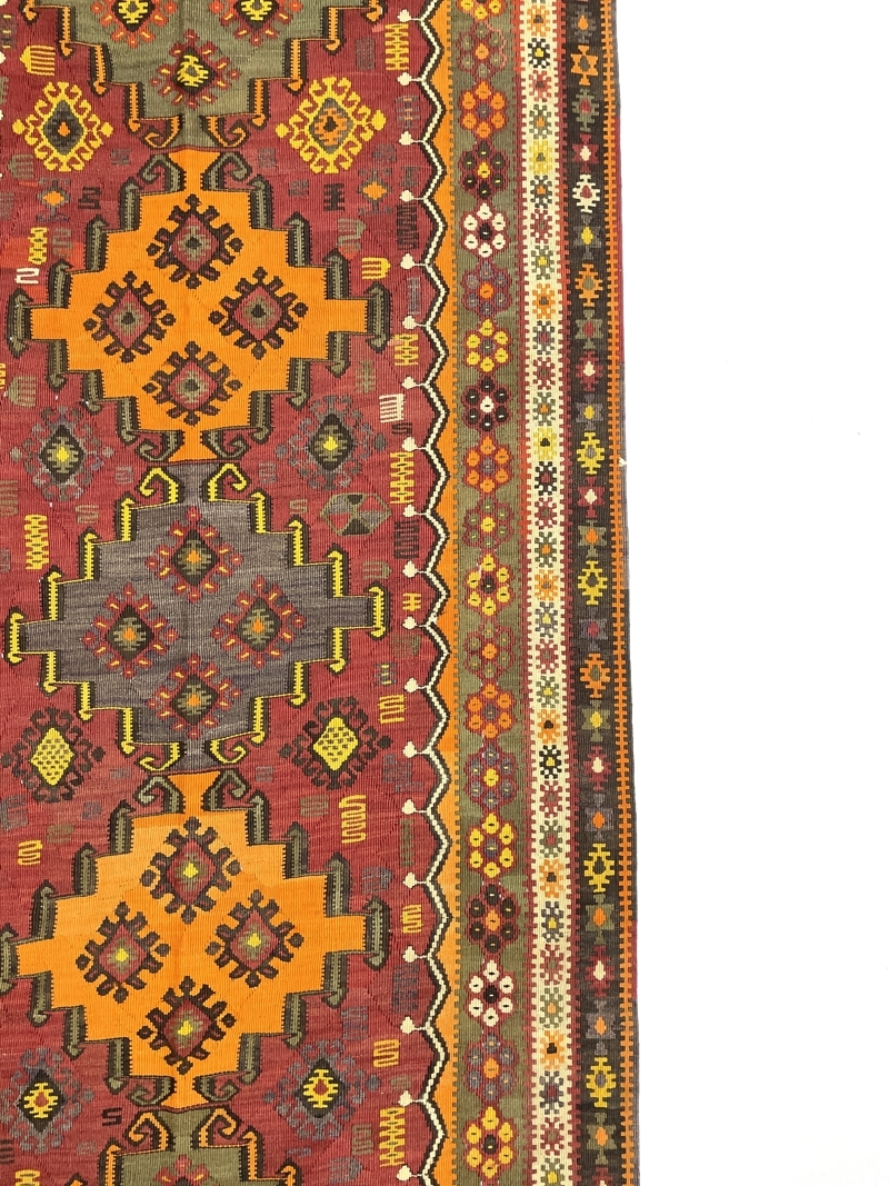 vintage-large-kars-kilim-rug-146-cm-x-314-cm-0030006-5 Vintage Large Kars Kilim Rug 146 cm x 314 cm (5 X 10 FT) - 0030006